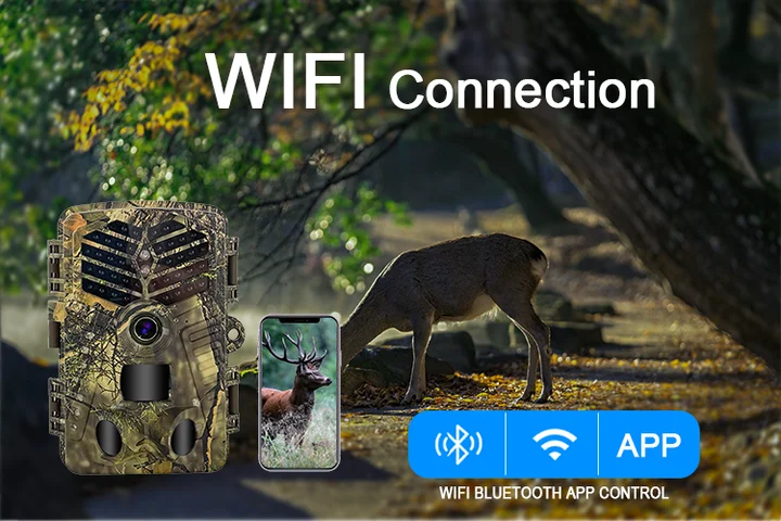 36YW 48MP 4K IP66 wifi Hunting Trail Camera Infrared Night Vision Wildlife Camera  5MP sony sensor