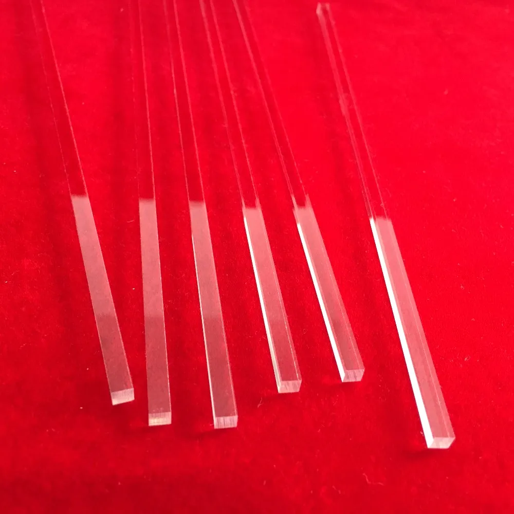 Customize polishing  square light guide clear silica quartz rod