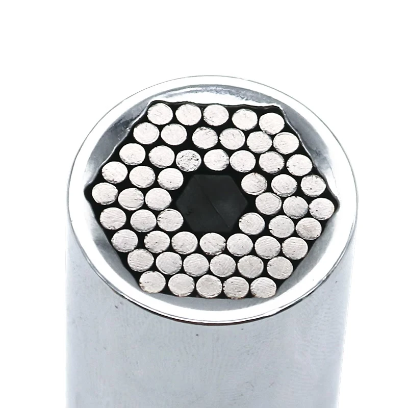 Universal Torque Wrench Head Set Socket Sleeve 7-19mm Power Drill Ratchet Bushing Spanner Key Grip Multi Hand Tools Cr-v Sleeve