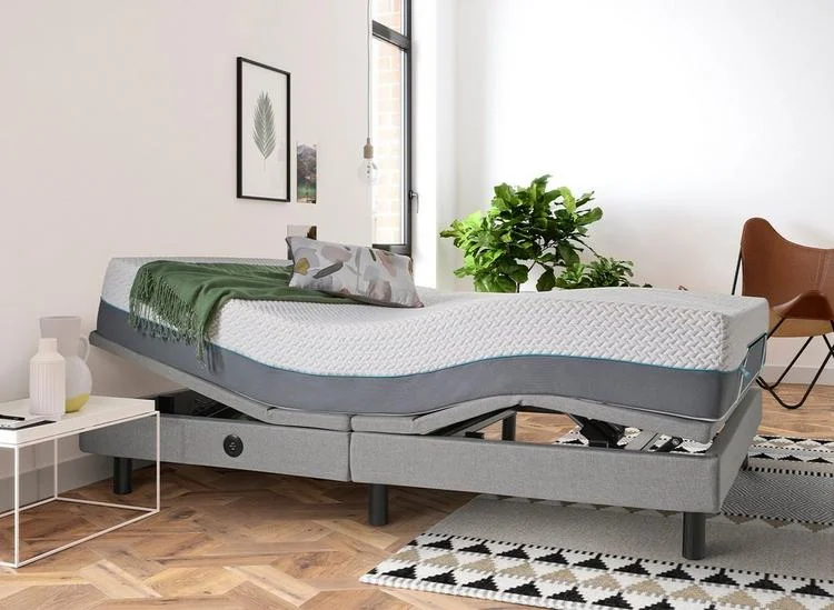 Folding Split King Sleep Adjustable Bed with Mattress for Seniors