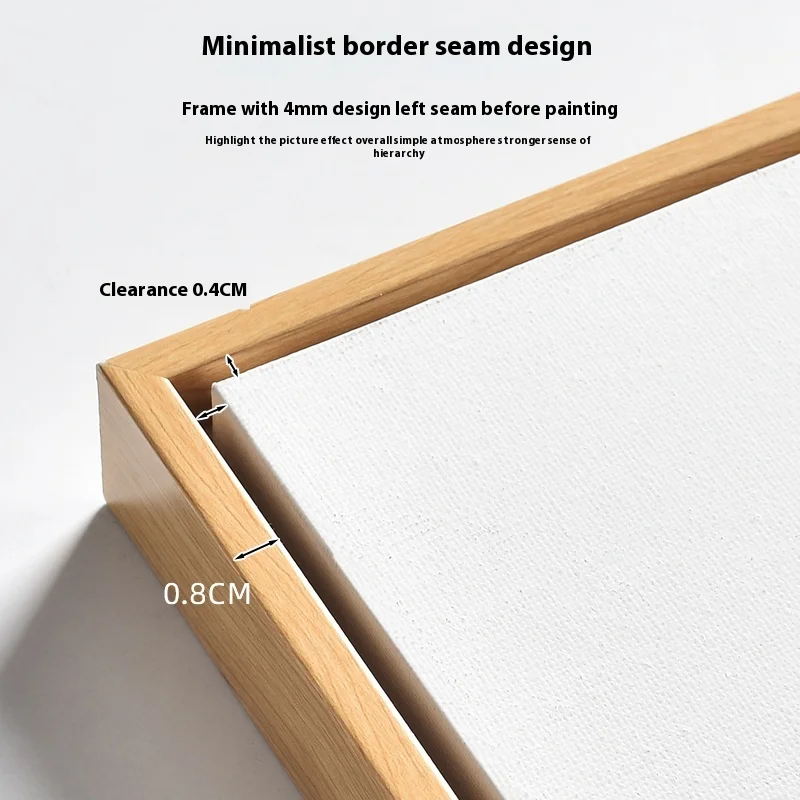 Free framing oil painting frame with blank linen canvas inner frame, finished oil painting, simple and fine edged  customizable