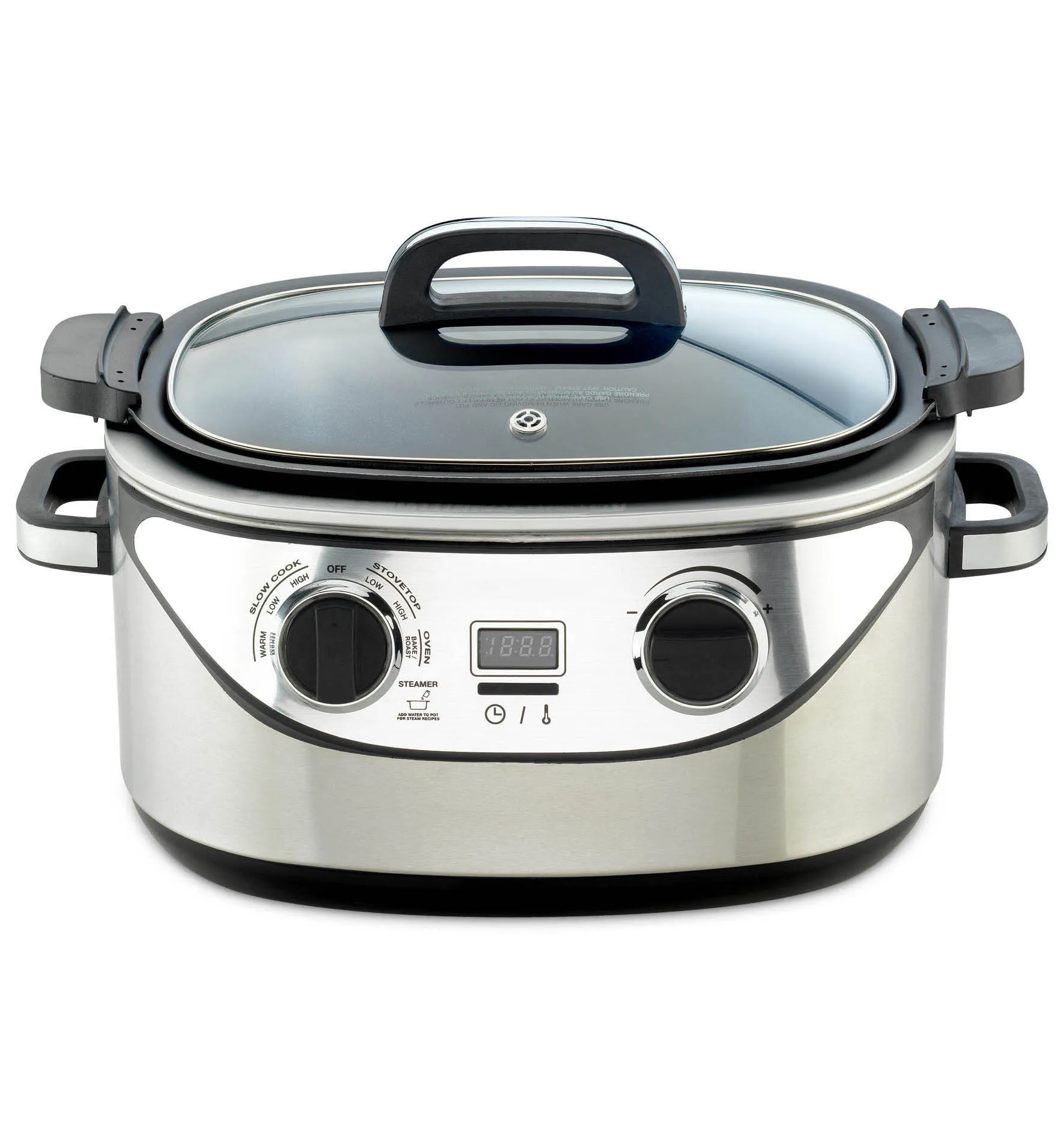 
 4 в 1 мультиварка, 6 кварт обратного отсчета программируемый портативный овальной формы из нержавеющей стали Медленная Плита с цифровым таймером, пароварка, плита  