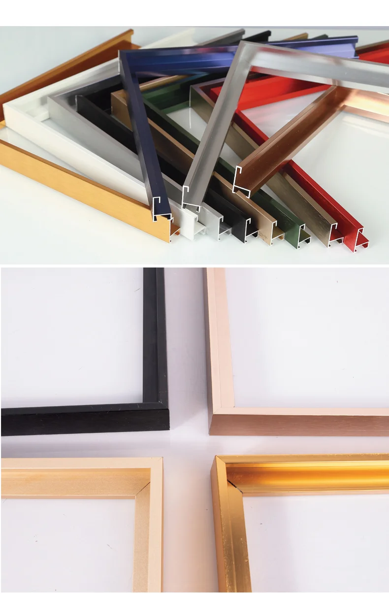 Bulk metal wall hanging 2040 led lcd picture frame anodizing A3 aluminum alloy moulding for photo frame strip