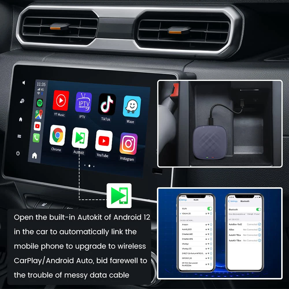 Android 13 Tv Box Netflix iptv YouTube Spotify Wireless CarPlay Android Auto Ultra 4+64G QCM665 4G LTE GPS Play Store