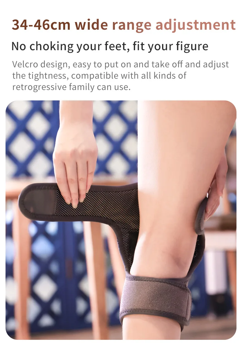 Wireless Adjustable Heated Vibration Knee Massager Portable Electric Massage Cordless Knee Heating Settings and LED Display