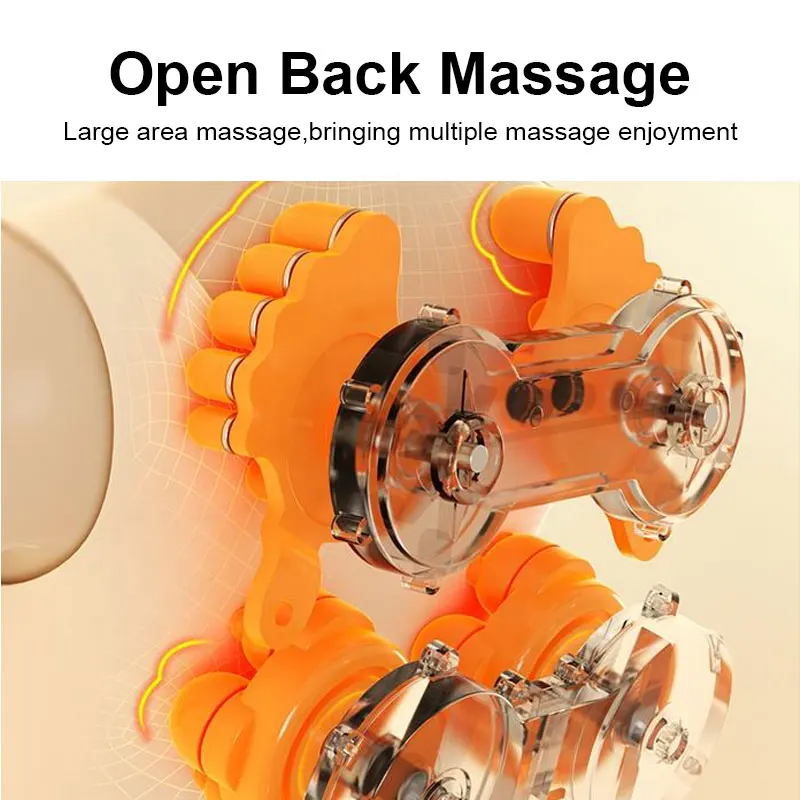 Full Body Shiatsu Massage Chair Back Pain Relief Seat Red Light 3D Kneading Massage Cushion For Home Office Chair Car Seat