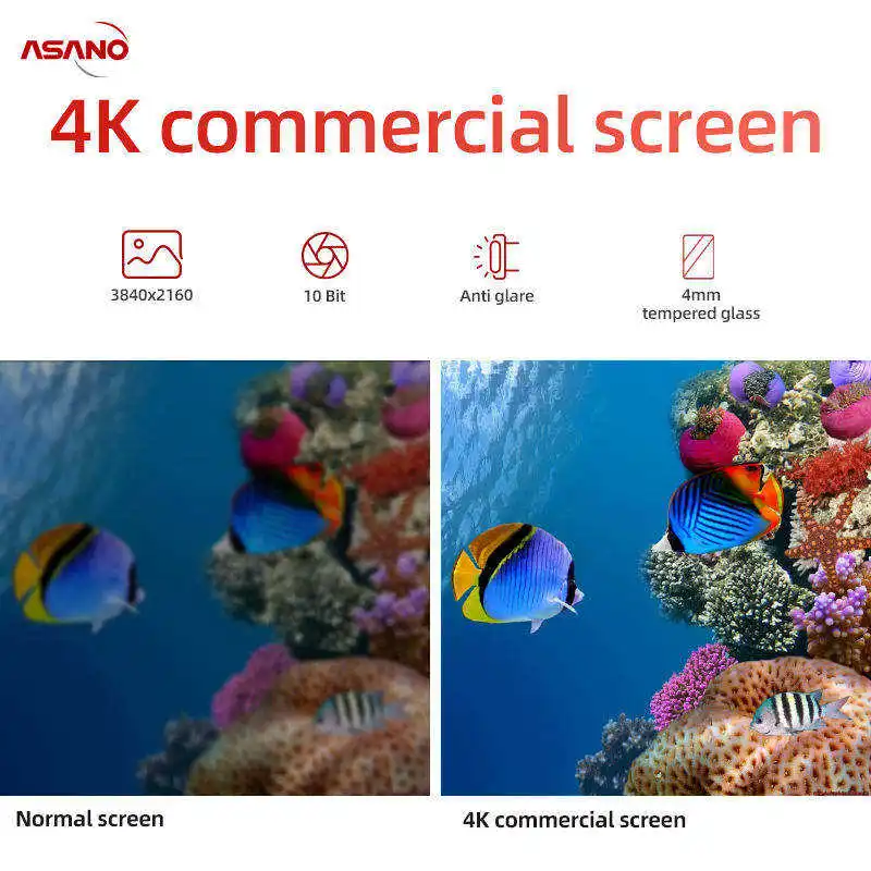 T-C265I Aluminum Frame Tempered Glass Screen Digital Notice Board 65 75 Inch Digital Advertising Board Odm&Oem