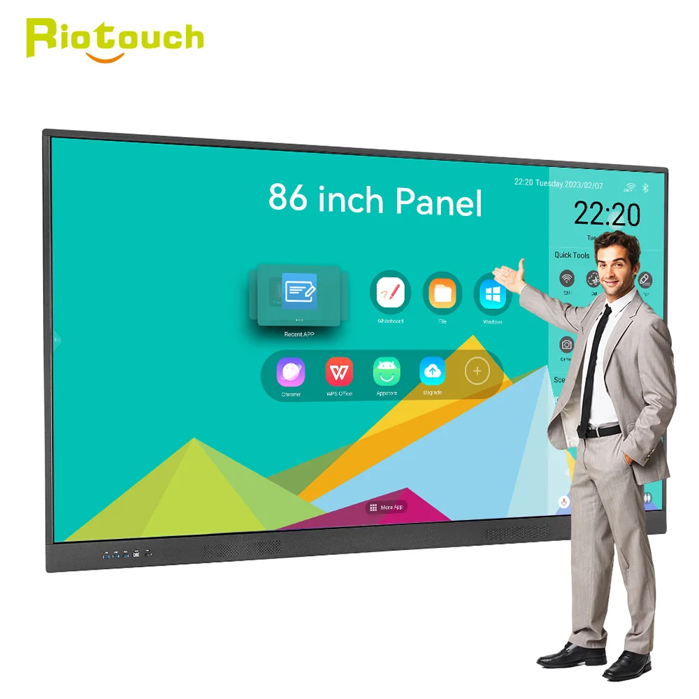 Riotouch 86 Inch  Interactive Board Smart Touch Screen Budget Price Whiteboards for School Projects and Tenders