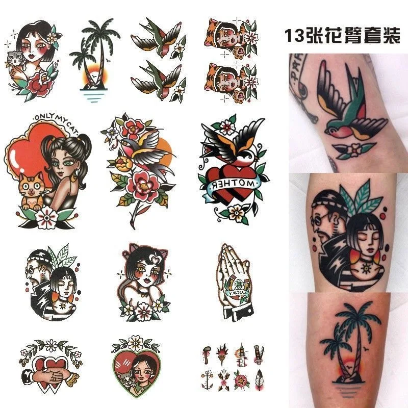 Small Transfer Flower Tattoo Tiny Temporary Colored Finger Tattoo More Than 20 Tattoo Stickers Can Be Obtained From One Image