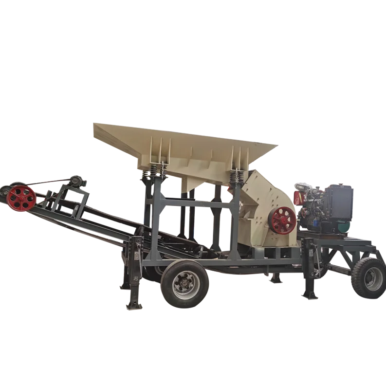 automatic granite limestone gravel complete crushing line hard stone quarry Hammer Mill Crusher Machine for mining use