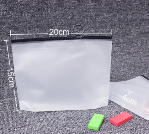 Custom Plastic Bag With Logo Clear Frosted Zipper Jewelry Pocket Dust Bags Small Packaging Bags For Jewelry Pvc/EVA Pouch
