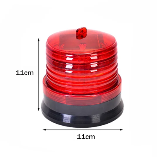 Solar LED Traffic Light Amber Flashing Safety Light Yellow PC Material Traffic Safety Light