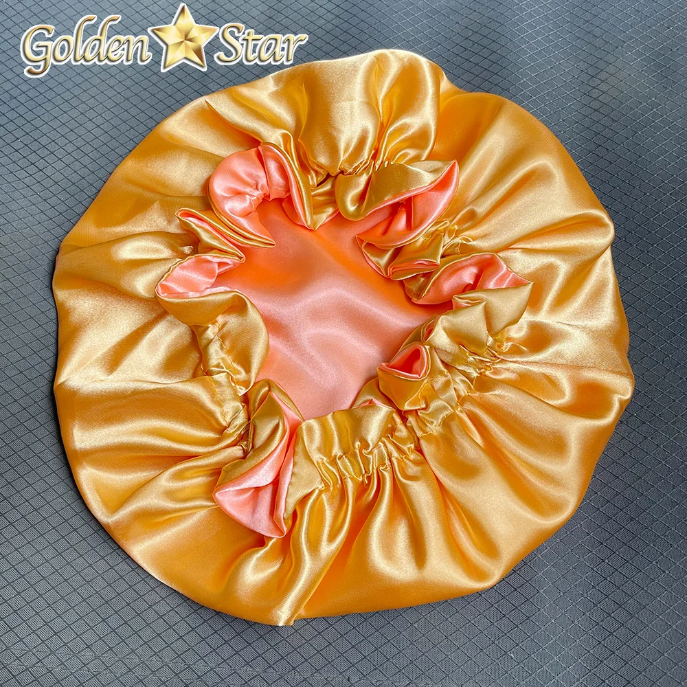 GS Cheap Custom Hair Bonnet Satin Silk Bonnet With Custom Logo,Black Red Blue Pink Nightcap Silk Satin Hat