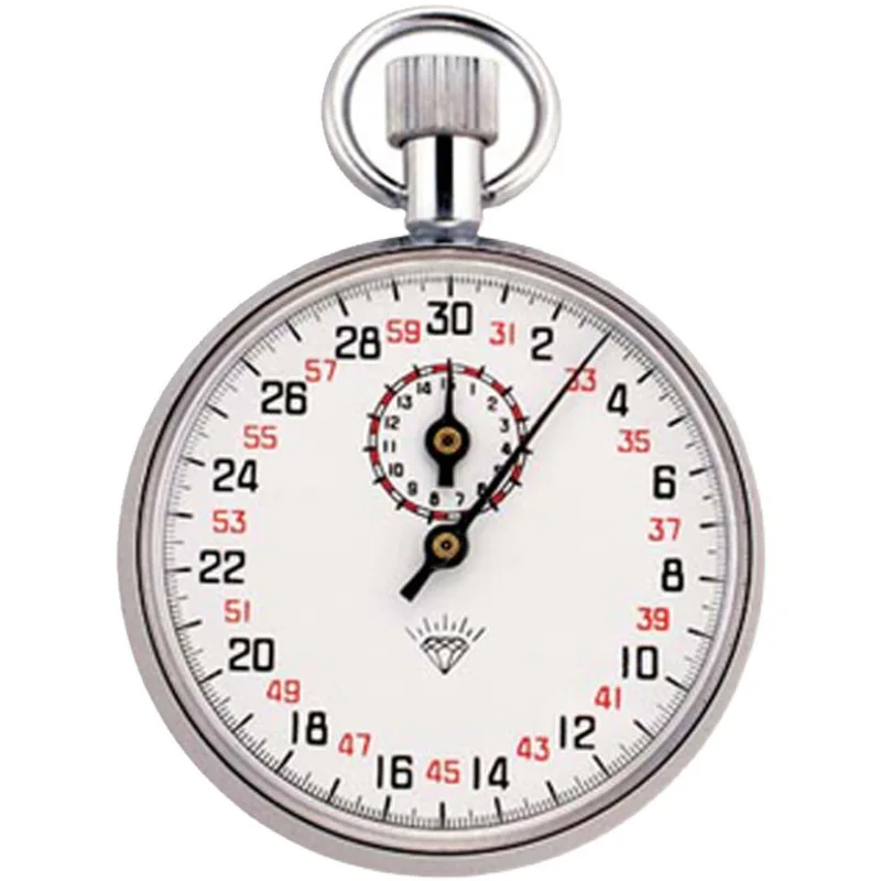 Mechanical Sports Pointer type Chronograph Pause 60 seconds a lap 30 minutes Running Timer Handheld Stopwatch
