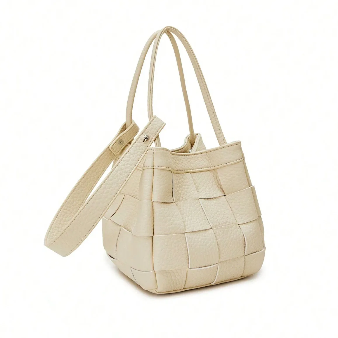 Custom Shoulder Elegant Handmade Sling Crossbody Basket Handbag Woven Leather Bag For Women