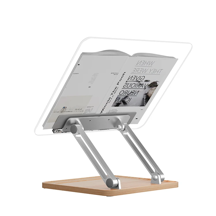 Multi-purpose book holder reading stand adjustable acrylic tablet laptop book stand for reading