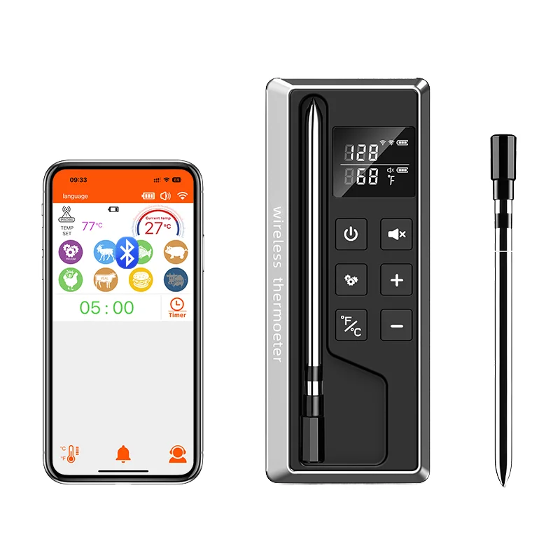 Wireless Digital BBQ Meat Thermometer Grilling Smoker Oven Fast Instant Read Meat Thermometer Outdoor Kitchen Food Cooking