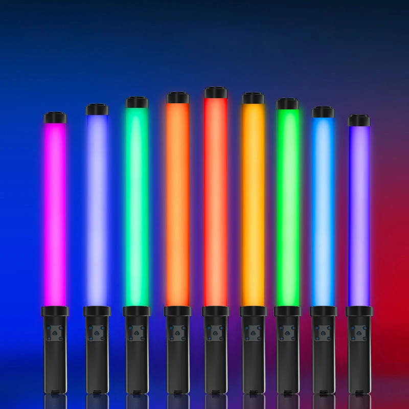 RGB Rechargeable Handheld Portable USB Handle Adjustable Video Light Wand Colorful Live Led Photography Selfie Fill Light Stick