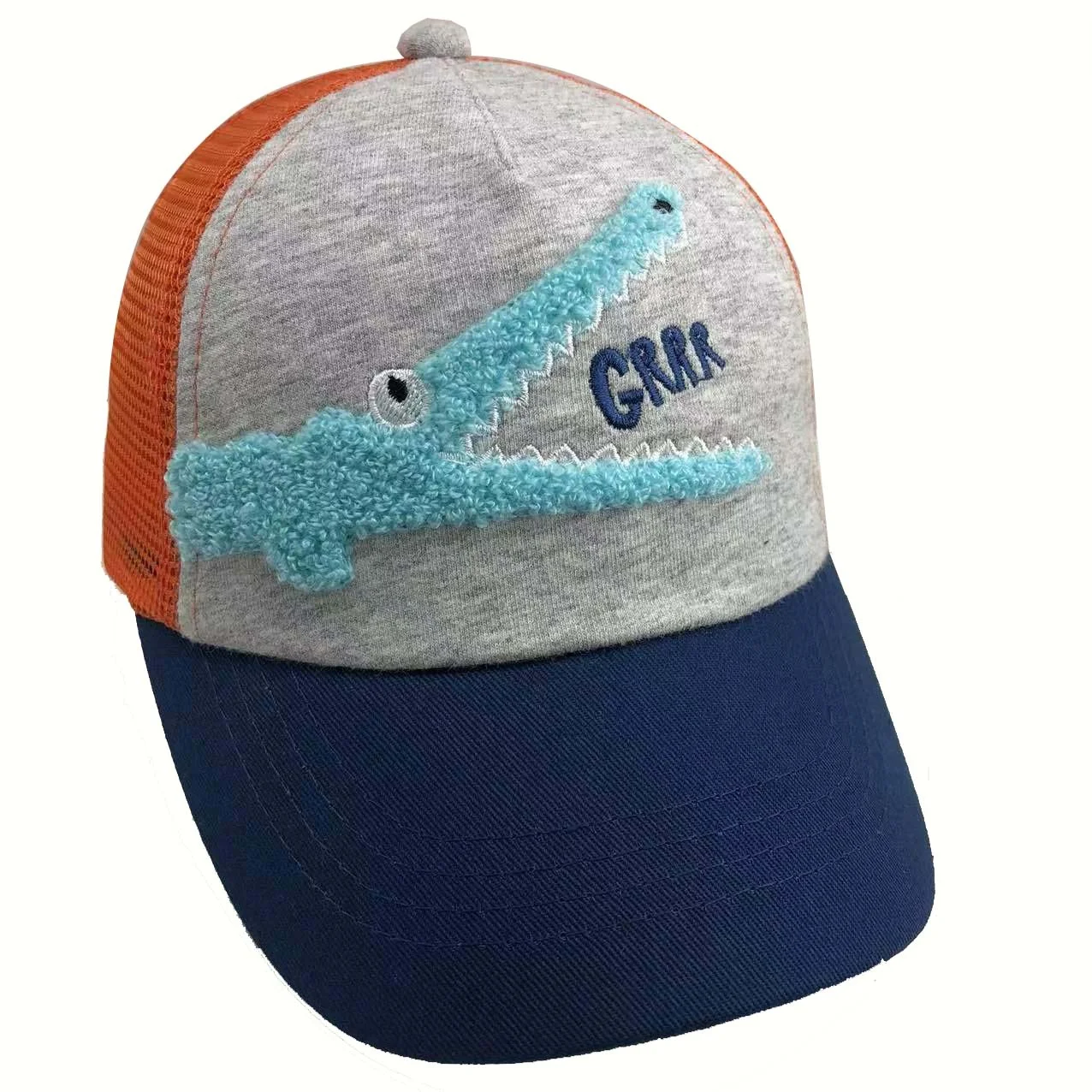 Children Applique Cartoon Baseball Hats  Oem Custom Colorful Snapback Baseball Caps For Kids