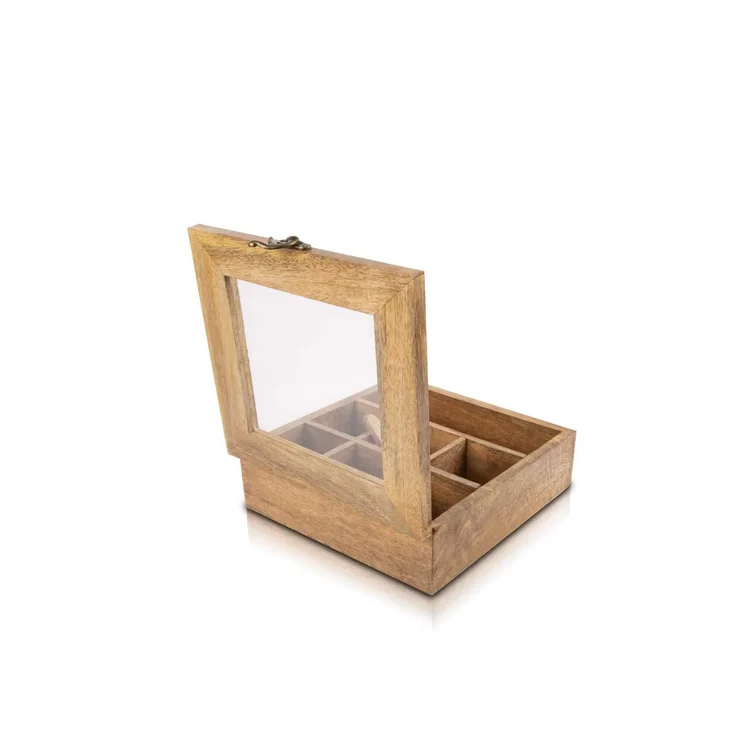 Box With 12 Containers Spoon In Sheesham Wood Spice Box For Kitchen Indian Wood Container Decorative