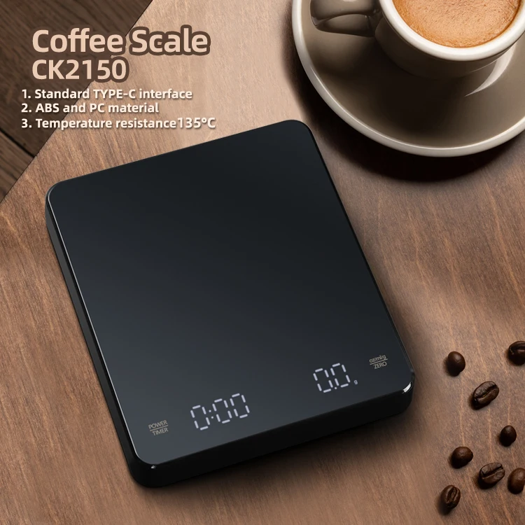 USB Charging Kitchen Tools Digital Weighing Measuring Backing Cooking Scale With Timer For Coffee