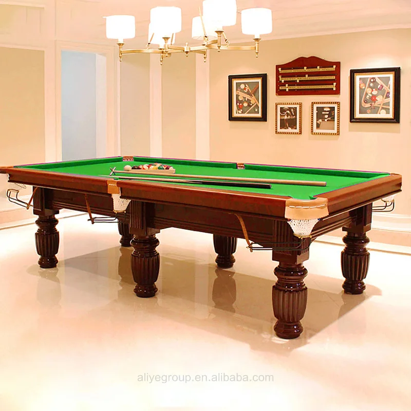 American billiard pool table 9ft luxury home leisure sports brown wooden snooker pool table