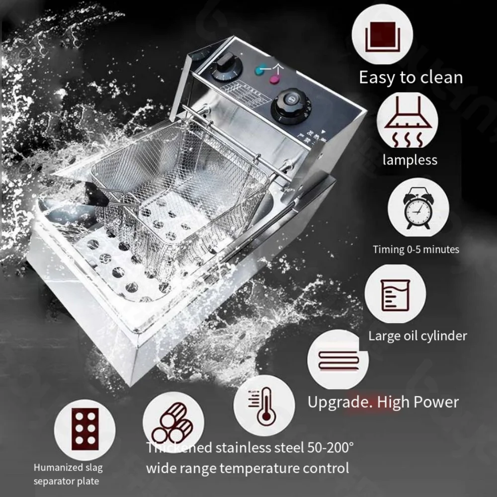 Hot Sale Commercial Stainless Steel Restaurant Potatoes Frying Machine Automatic Electric Gas Deep Oil Fryer for Fried Chicken