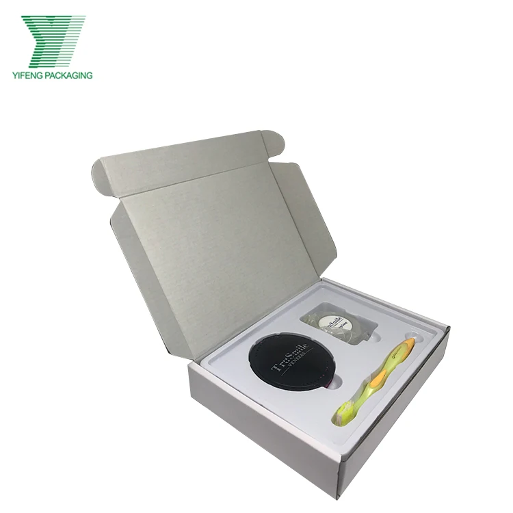 Изготовленный На Заказ экологически чистый уход за кожей упаковочная коробка с гофрированной вставкой