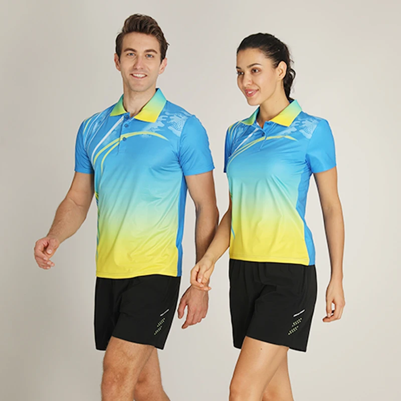 Одежда для настольного тенниса из хлопка с логотипом производителя на заказ, футболка, женская спортивная футболка-поло для гольфа, приталенная теннисная одежда