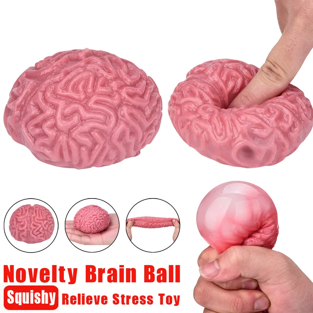 Soft Anti Stress Balls Toys Outdoor Activities Entertainment Children Dog Brain shape AntiStress Ball Kids Toy