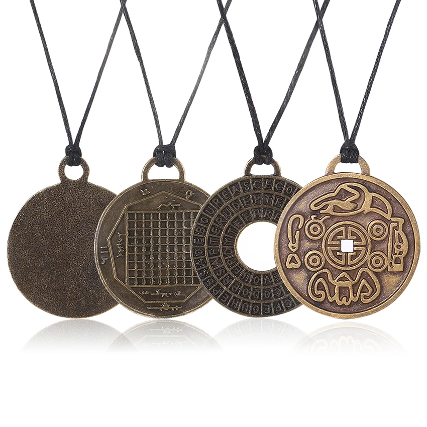 Trendy Custom Free Medium Samples Implying Love Wealth and Health Amulet Necklace