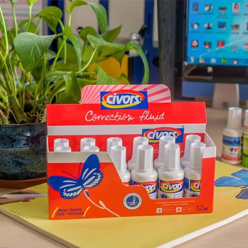 Huanyang quick-dry multi purpose 20ml soft brush tip correction fluid liquid pen for school and office huanyang quick dry muit q