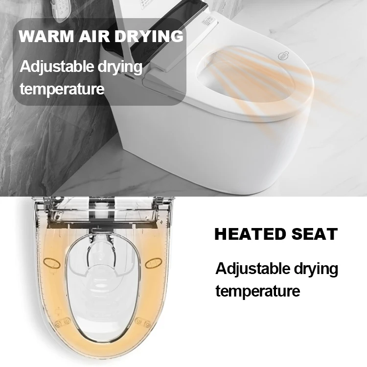 OVS Auto Sensor Flush One Piece Intelligent Wc Bidet Commode Toilet Bowl Automatic Operation Smart Toilet With Remote Control