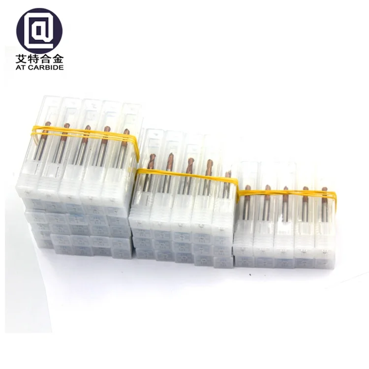 6mm 7mm 8mm 9mm 10mm HRC65 Carbide Ball Nose Endmill Coated CNC Milling Cutter