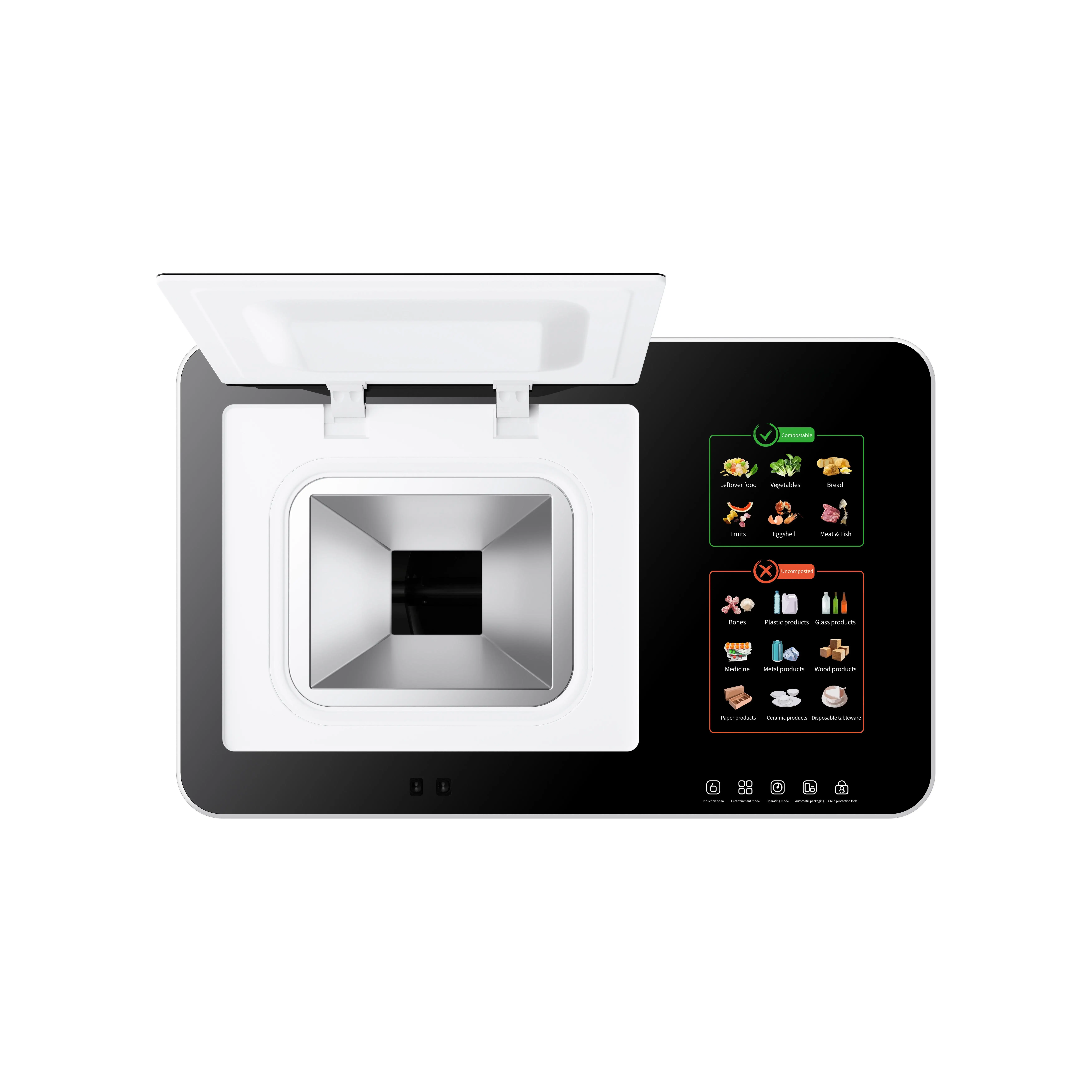 Compost Bin With Activated Carbon Filters Disposal Machines Food Cycler Composting Machine Shredder Kitchen Waste Disposer
