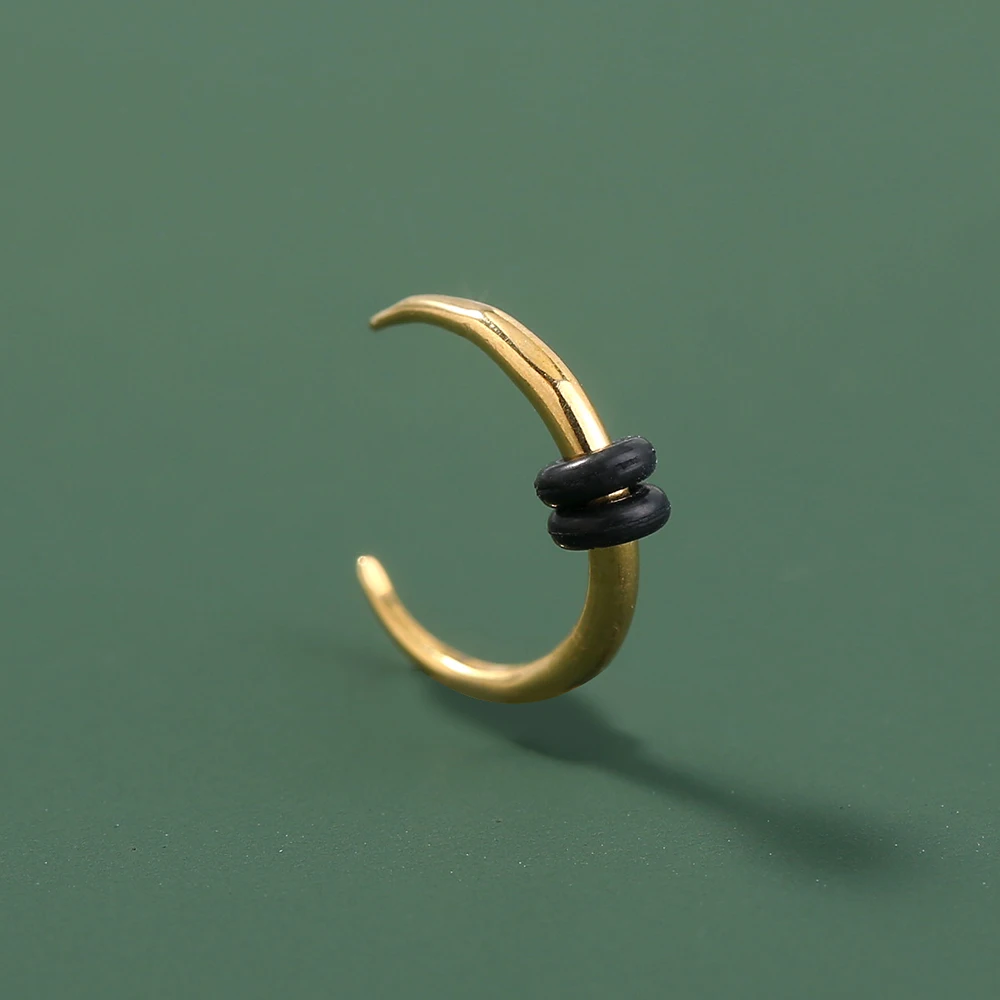 Personality Exaggeration Gold C Shape Body Piercing Jewelry Fashion Hip hop Nose Ring Body Jewelry