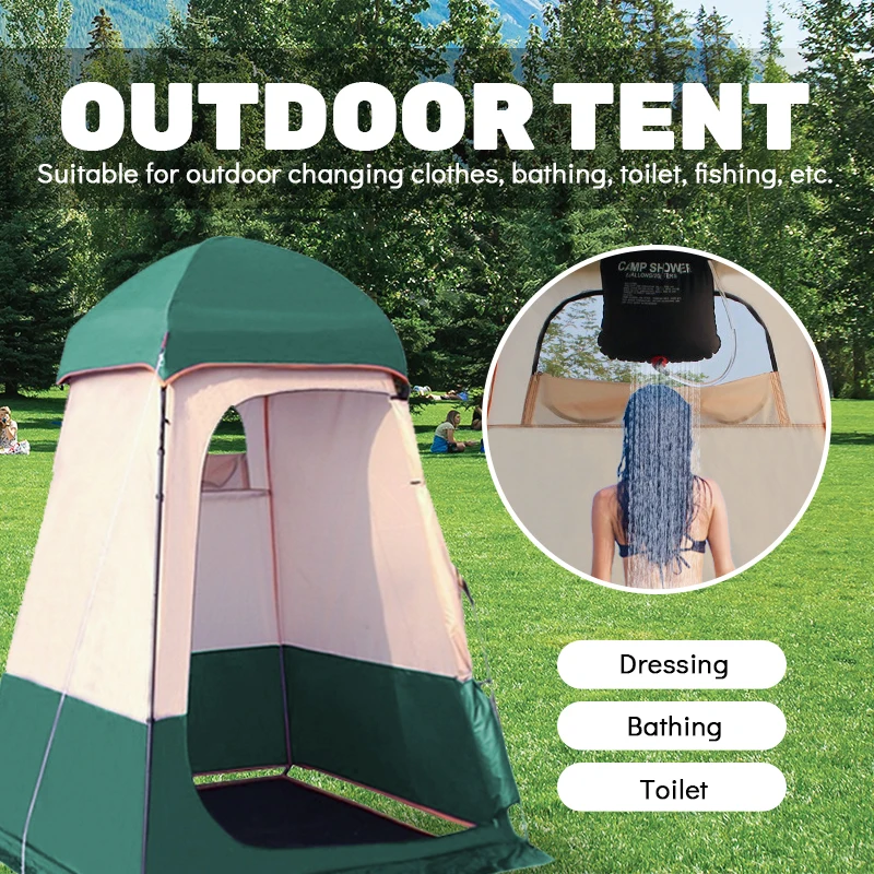 Portable Pop-Up Privacy Shower Tent with Oxford Fabric for Outdoor Camping Bathroom Toilet Changing Dressing Room Shelters
