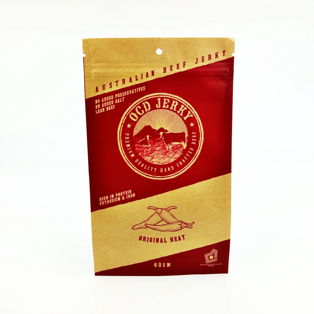 Custom Print Packaging Matte Barrier Food Grade Zip Ziplock Aluminum Foil Recyclable Standing Pouch Biodegradable Kraft Doypack