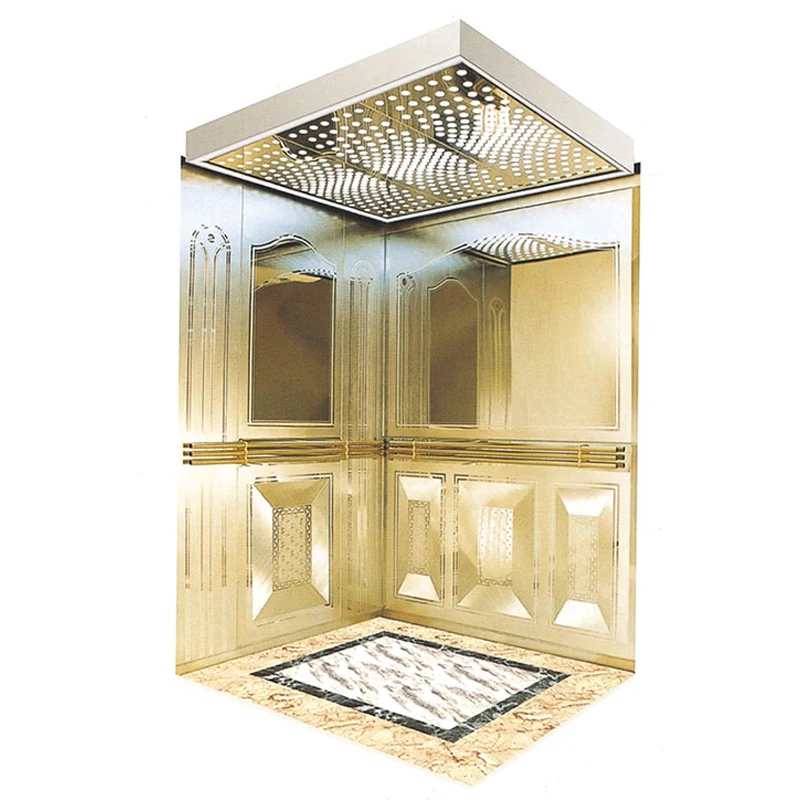 Luxury Passenger Elevator Cabin 250kg/320kg/400kg Two Side Opening Cabin for Residential lift