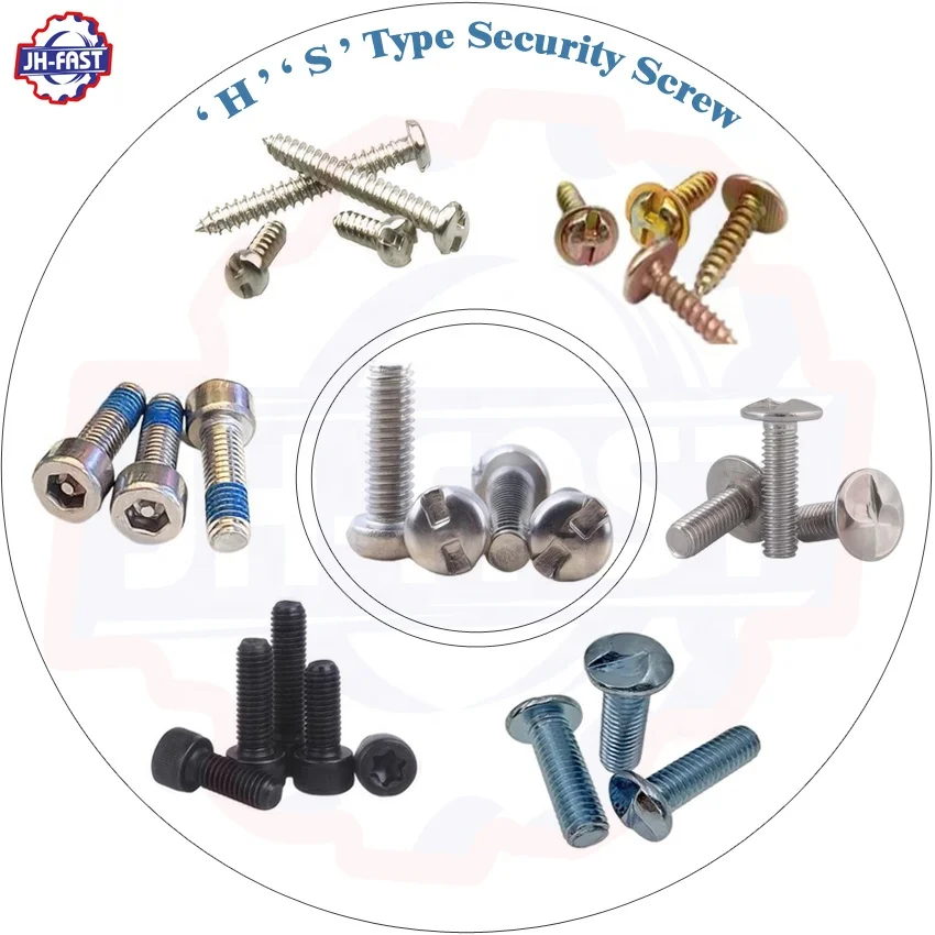 Custom m2 m3 m4 triangle one way security torx anti theft tamper proof resistant screw with pin anti-theft torx security screw