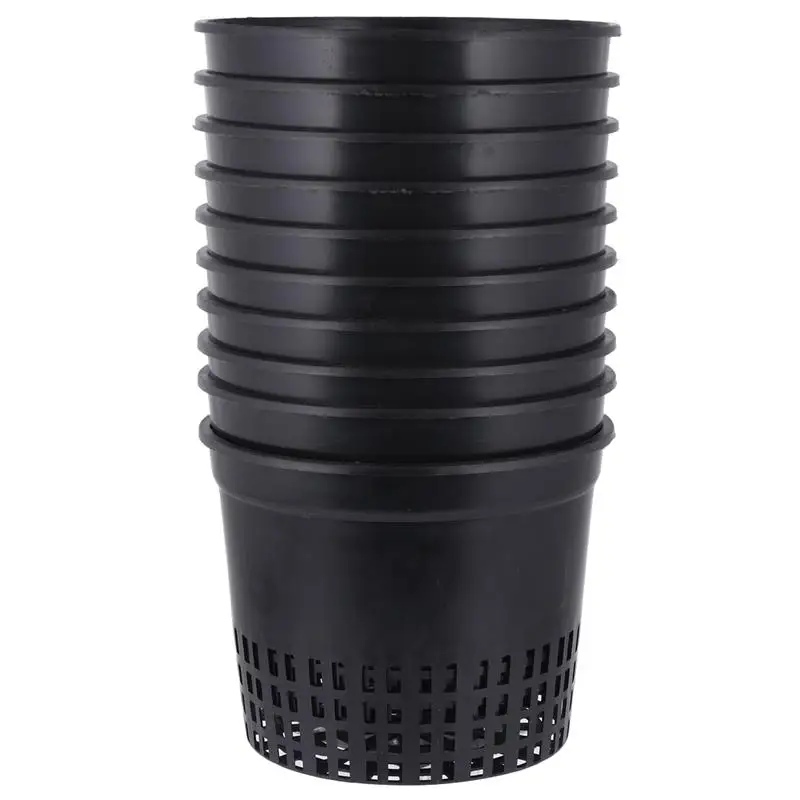 Basket Water Grass Planting Pot For Aquarium 10PCS Plastic Growing Cups Planting Soilless Basket Hydroponics Plastic Home