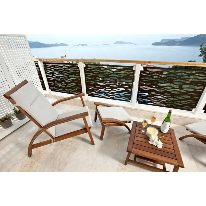 Bamboo Pattern Design Decorative Laser Cut Privacy Garden Fence Outdoor Metal Fencing Panels Aluminum Screen Custom Designs