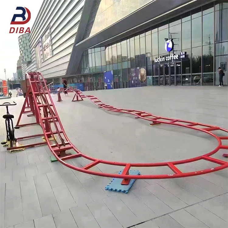 Hot Sale Mini Backyard Spinning Rollercoaster Human Pedal Powered Roller Coaster Amusement Park Rides For Kids