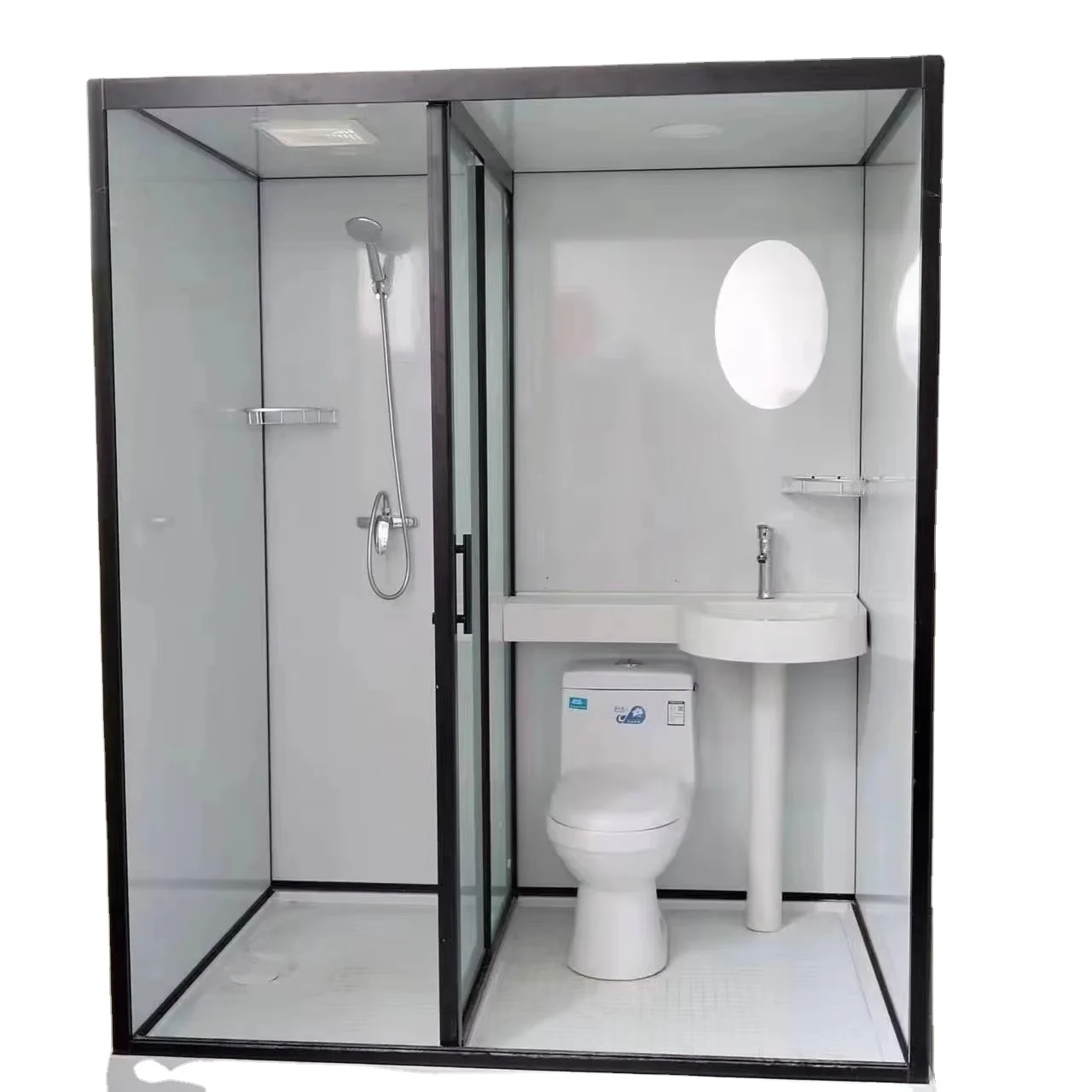 Modern Integrated Shower Room with Tempered Glass Door for Renovation Includes Steam Room and Bathroom Toilet