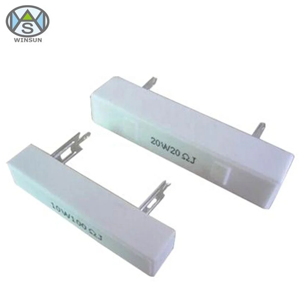 1 2 5 10 100 1K 2K 5K 10K 15K 20K 30K 50K 60K 80K 100K ohm SQH Vertical Type Ceramic Core Cement Resistor