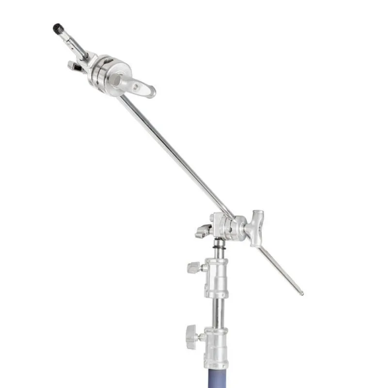 300cm Photography Stainless Steel  Silver C Stand with 50 Inch Boom Arm Set Photo Studio Heavy Duty Light Stand Camera Flash