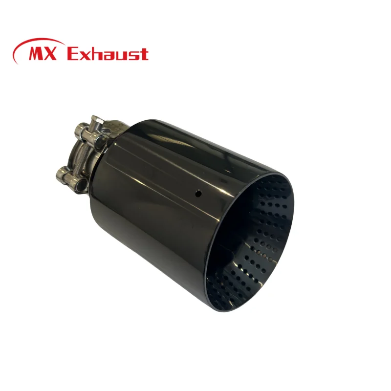 Car universal frosted single exhaust pipe round nozzle custom exhaust turbine muffler tips for Volkswagen