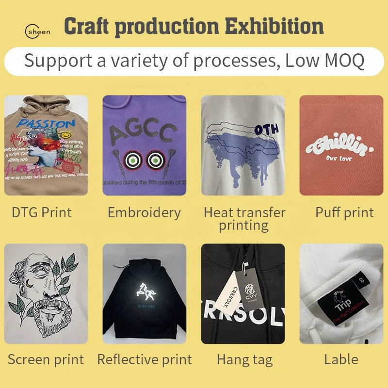 Custom logo 500gsm high quality oversized drop shoulder blank fleece hoodies for men plain white pullover sweatshirts