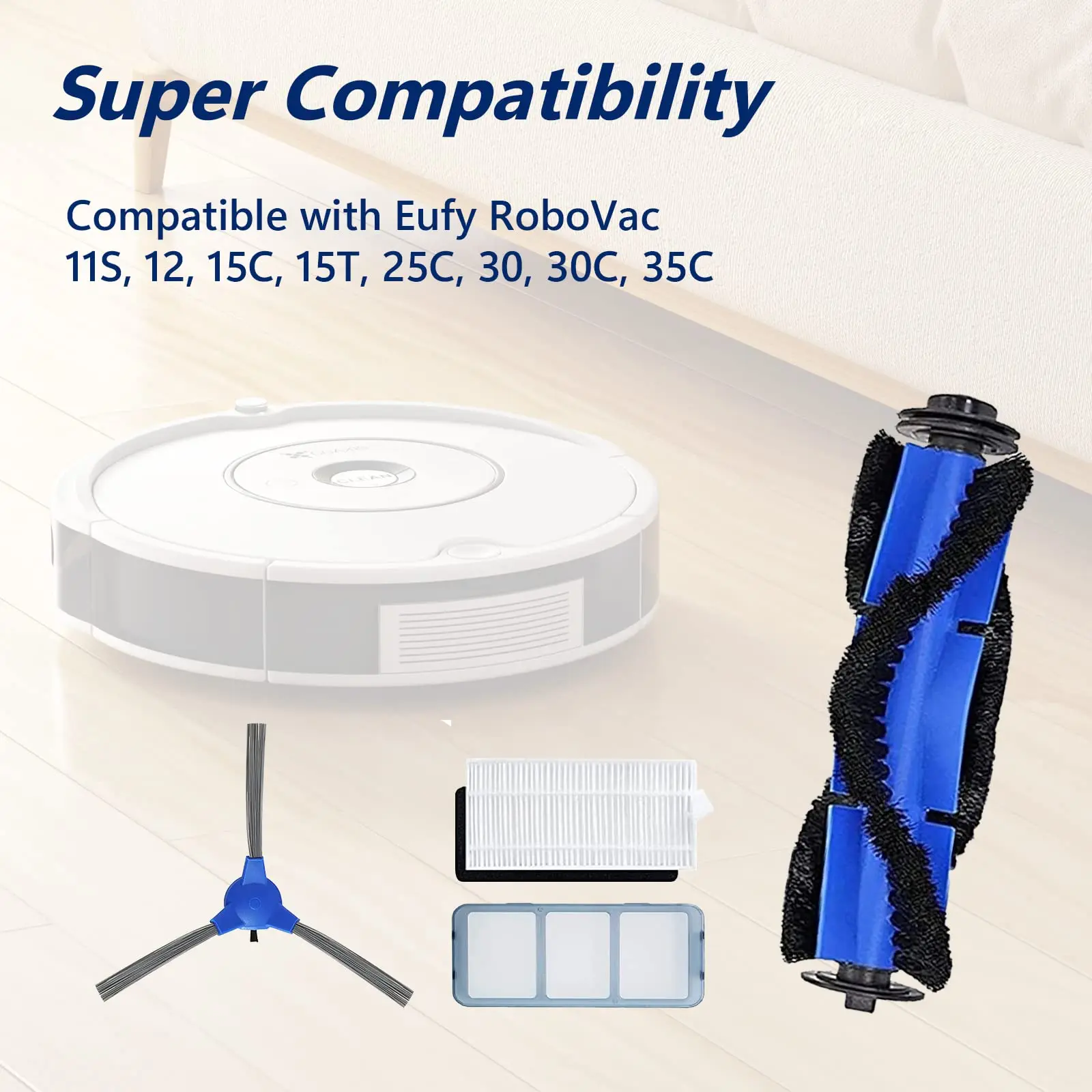 Лидер продаж 25 шт. запасные части совместимые с роботом-пылесосом Eufy RoboVac 11S/25C/15C/30/30C/12/35C/15T/раскатные щетки
