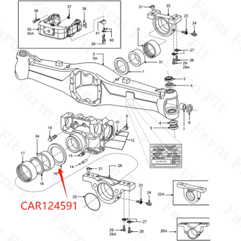 Высокое качество заводская цена 9968006 CAR124591 для новой Голландии 7610S TB85 TB90 6810S TB100 TB110 5610S тяга шайба 154*115 5*5 мм